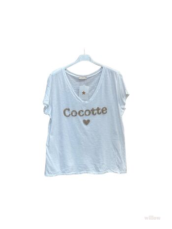 T-shirt coton Cocotte brodé 7