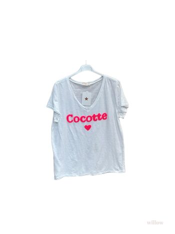 T-shirt coton Cocotte brodé 10