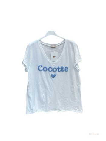 T-shirt coton Cocotte brodé 16