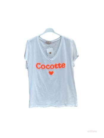 T-shirt coton Cocotte brodé 17