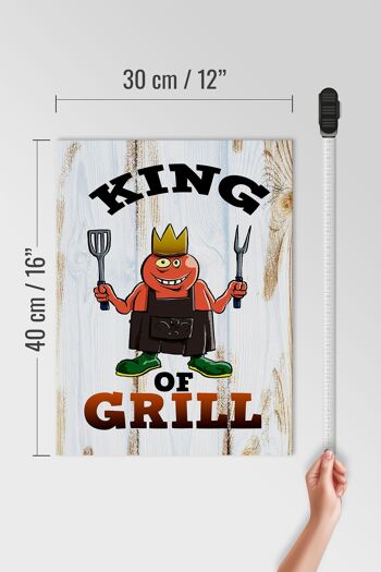 Panneau avis en bois 30x40cm King of Grill 4