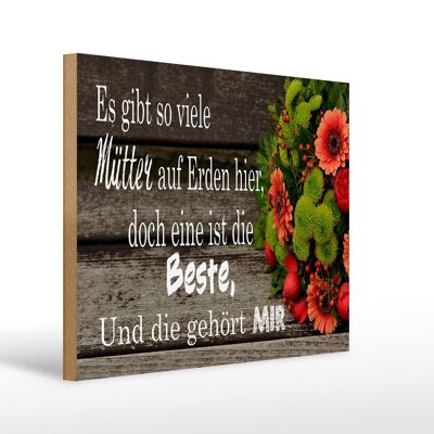 Holzschild Spruch 40x30cm es gibt viele Mütter doch eine