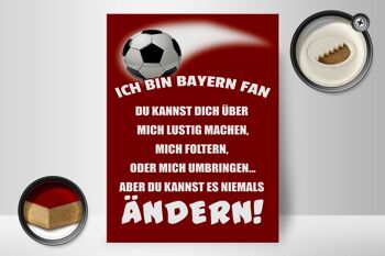 Panneau en bois 30x40cm Je suis un fan de football du Bayern 2