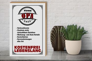Panneau en bois disant 30x40cm de Opa GmbH gratuit 3