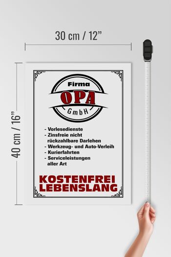 Panneau en bois disant 30x40cm de Opa GmbH gratuit 4