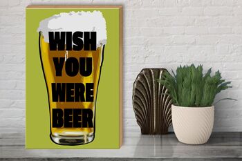 Panneau en bois 30x40cm Wish you beer Beer 3