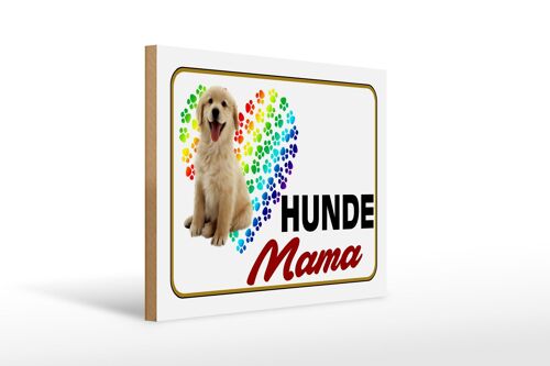 Holzschild Spruch 40x30cm Hunde Mama Herz