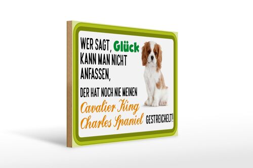 Holzschild Spruch 40x30cm Cavalier King Charles Spaniel