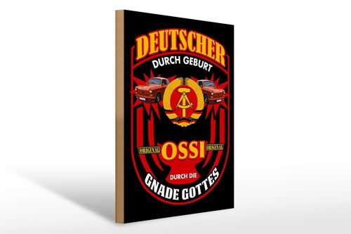 Holzschild Spruch 30x40cm Deutscher Geburt original Ossi