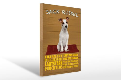 Holzschild Spruch 30x40cm Jack Russel Hund charmant