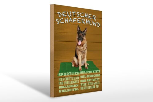 Holzschild Spruch 30x40cm Deutscher Schäferhund Hund