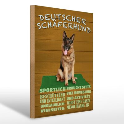 Holzschild Spruch 30x40cm Deutscher Schäferhund Hund