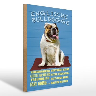 Holzschild Spruch 30x40cm Englische Bulldogge Hund süss