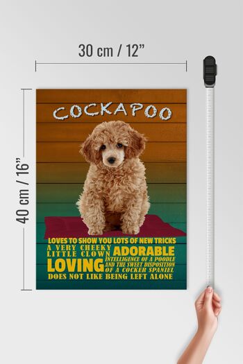 Panneau en bois disant 30x40cm Le chien Cockapoo adore vous montrer 4