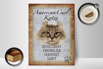 Panneau en bois disant 30x40cm Cadeau chat American Curl 2