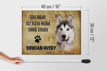 Panneau en bois disant cadeau pour chien Husky sibérien 40x30cm 4