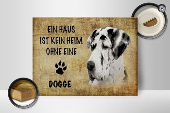 Panneau en bois disant 40x30cm Cadeau pour chien Dogue Allemand 2