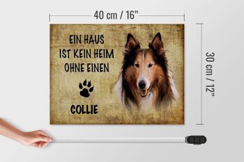 Panneau en bois indiquant 40x30cm Cadeau pour chien Collie 4