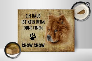 Panneau en bois indiquant 40x30cm Cadeau pour chien Chow Chow 2