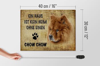 Panneau en bois indiquant 40x30cm Cadeau pour chien Chow Chow 4