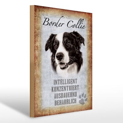 Wooden sign saying 30x40cm Border Collie dog gift