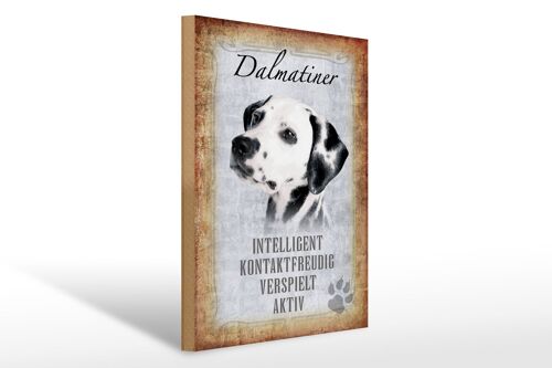 Holzschild Spruch 30x40cm Dalmatiner Hund Geschenk