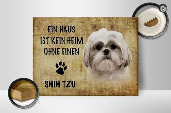 Panneau en bois disant 40x30cm Cadeau pour chien Shih Tzu 2