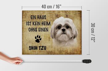 Panneau en bois disant 40x30cm Cadeau pour chien Shih Tzu 4