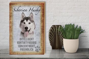 Panneau en bois disant 30x40cm cadeau pour chien Husky sibérien 3