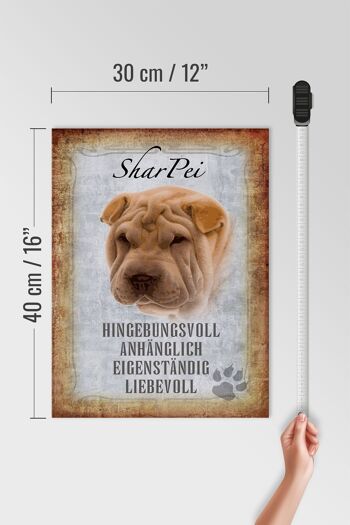 Panneau en bois disant 30x40cm Cadeau pour chien Shar Pei 4