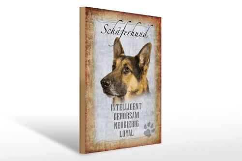 Holzschild Spruch 30x40cm Schäferhund Hund Geschenk