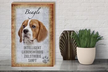 Panneau en bois indiquant 30x40cm Cadeau pour chien Beagle 3