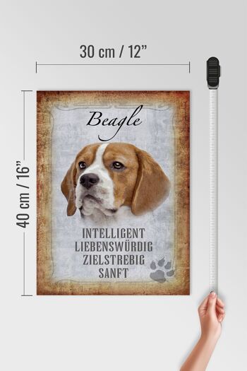 Panneau en bois indiquant 30x40cm Cadeau pour chien Beagle 4