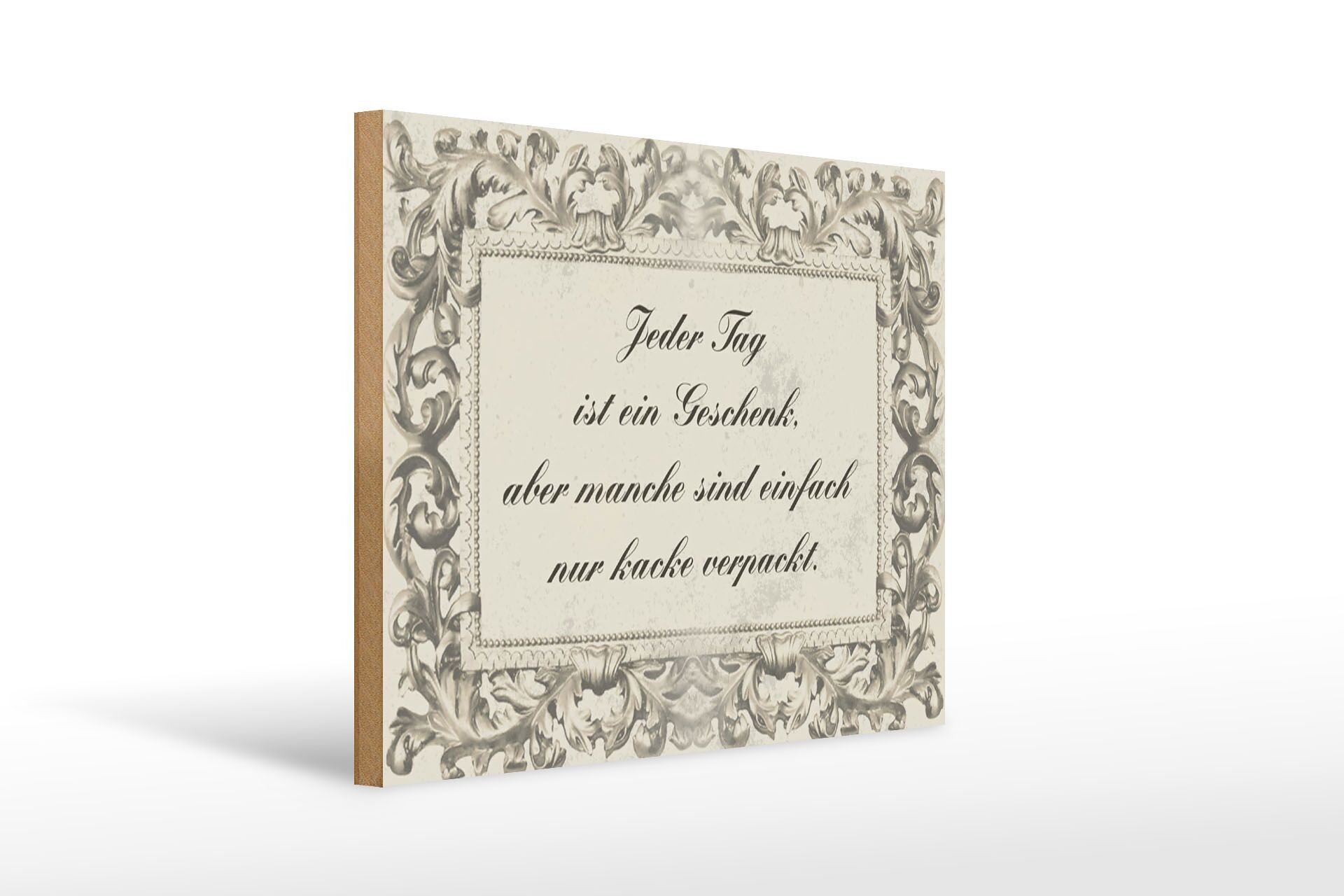 Cartello in legno con scritta 40x30 cm Ogni giorno è un regalo