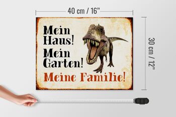 Panneau en bois reptiles 40x30cm dinosaures ma maison jardin 4