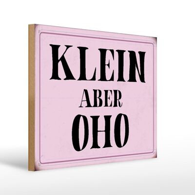 Holzschild Spruch 40x30cm klein aber Oho Geschenk