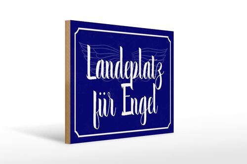 Holzschild Spruch 40x30cm Landeplatz für Engel Geschenk