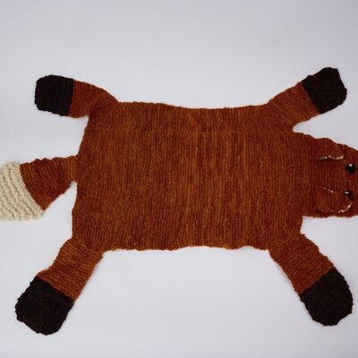 Fuchs-Teppich aus ökologisch verantwortungsvoller Bio-Wolle - FOXY - Kenana Knitters