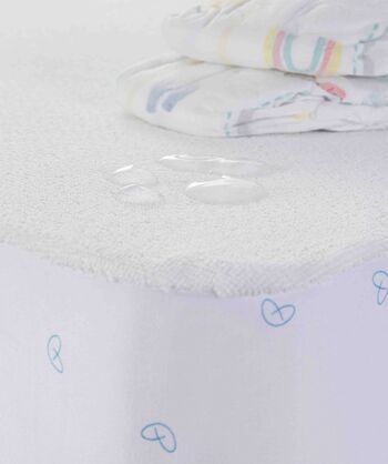 Protège-matelas imperméable pour berceau bébé. Tissu éponge absorbant, respirant et antibactérien. (50X85cm) 4