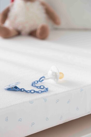 Protège-matelas imperméable pour berceau bébé. Tissu éponge absorbant, respirant et antibactérien. (50X85cm) 5