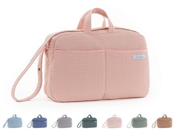 Sac de maternité bandoulière pour poussette et hôpital. Sac organisateur de grande capacité pratique et élégant. Produit fabriqué en Espagne. 23