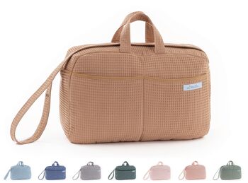 Sac de maternité bandoulière pour poussette et hôpital. Sac organisateur de grande capacité pratique et élégant. Produit fabriqué en Espagne. 37