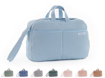 Sac de maternité bandoulière pour poussette et hôpital. Sac organisateur de grande capacité pratique et élégant. Produit fabriqué en Espagne. 58