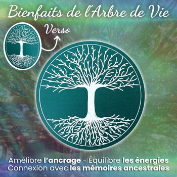 Fleurs de Vie en Bois pour Recharger Pierres et Pendules Divinatoires & Arbre de Vie ⌀15CM, Fabriquée en France 4