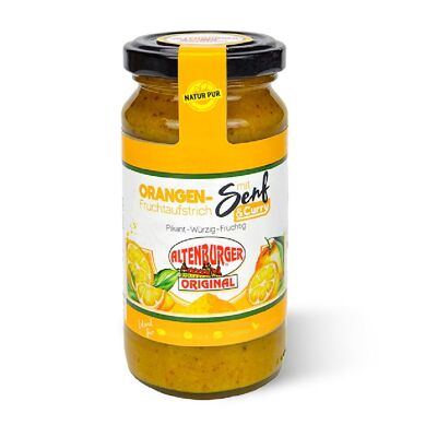 Orange mustard with curry - fruit spread with mustard