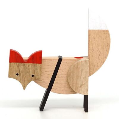 Juguete magnético de madera hecho a mano Esnaf - Colección Nordic Woods - Nordic Fox