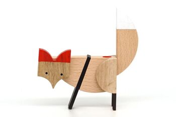 Jouet magnétique en bois fait main Esnaf - Collection Nordic Woods - Nordic Fox 1
