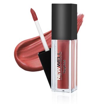 Gloss à lèvres liquide - Rouge à lèvres liquide mat tenue 24 heures, imperméable, couleurs intenses, végétalien 4