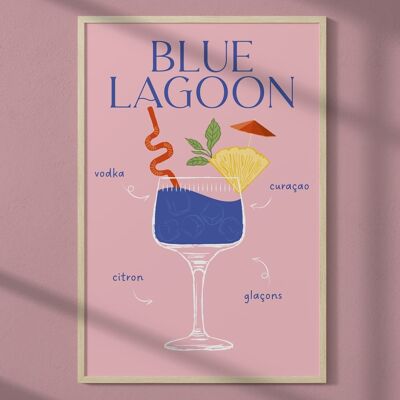 Blue Lagoon 2 Cocktail-Poster