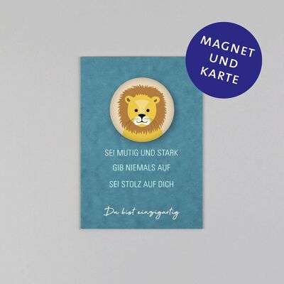 Set Magnet mit Postkarte Gitte Löwe